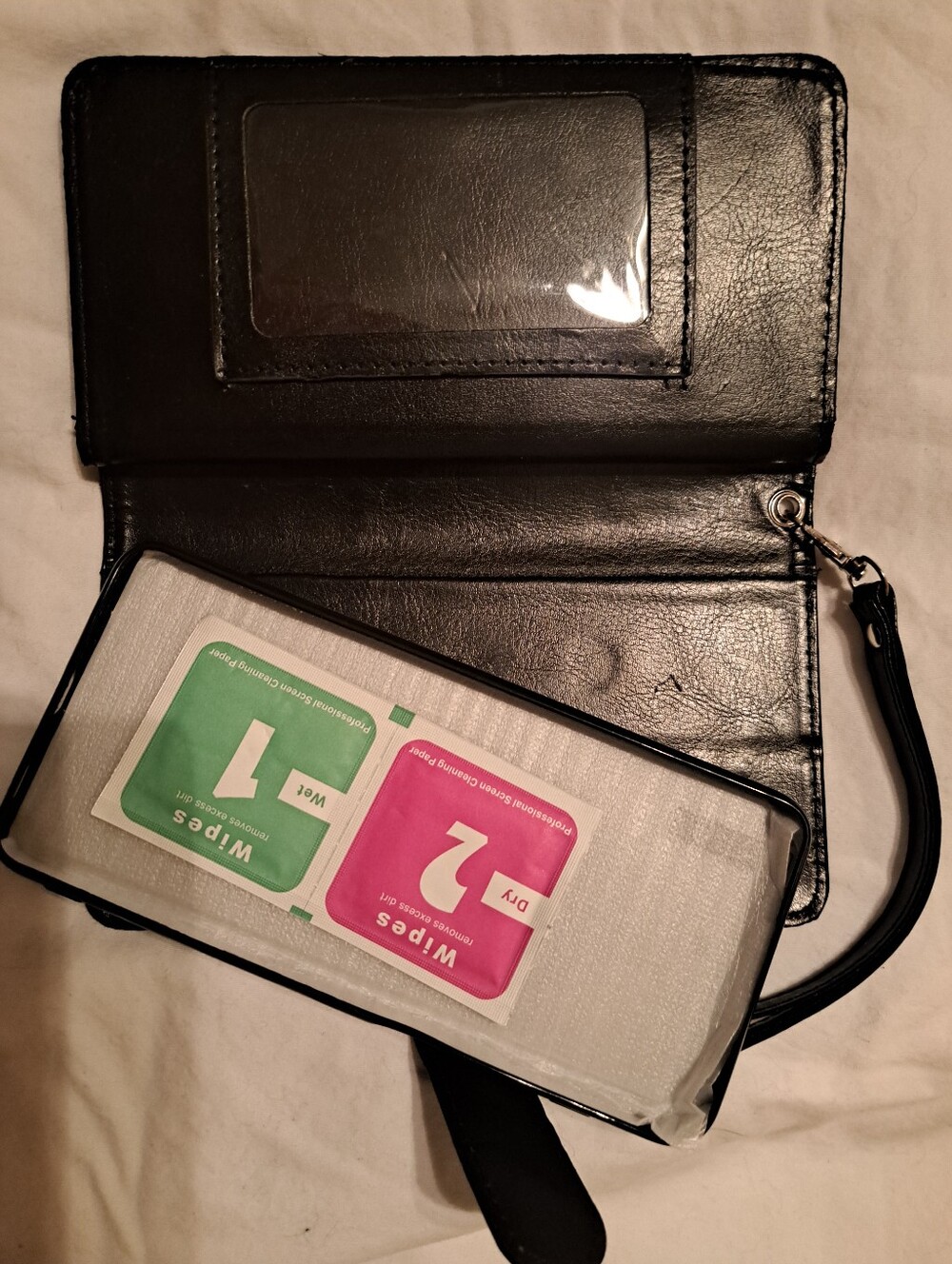 Classic Black Wristlet Wallet Phone Case - NEW - Samsung Galaxy A53